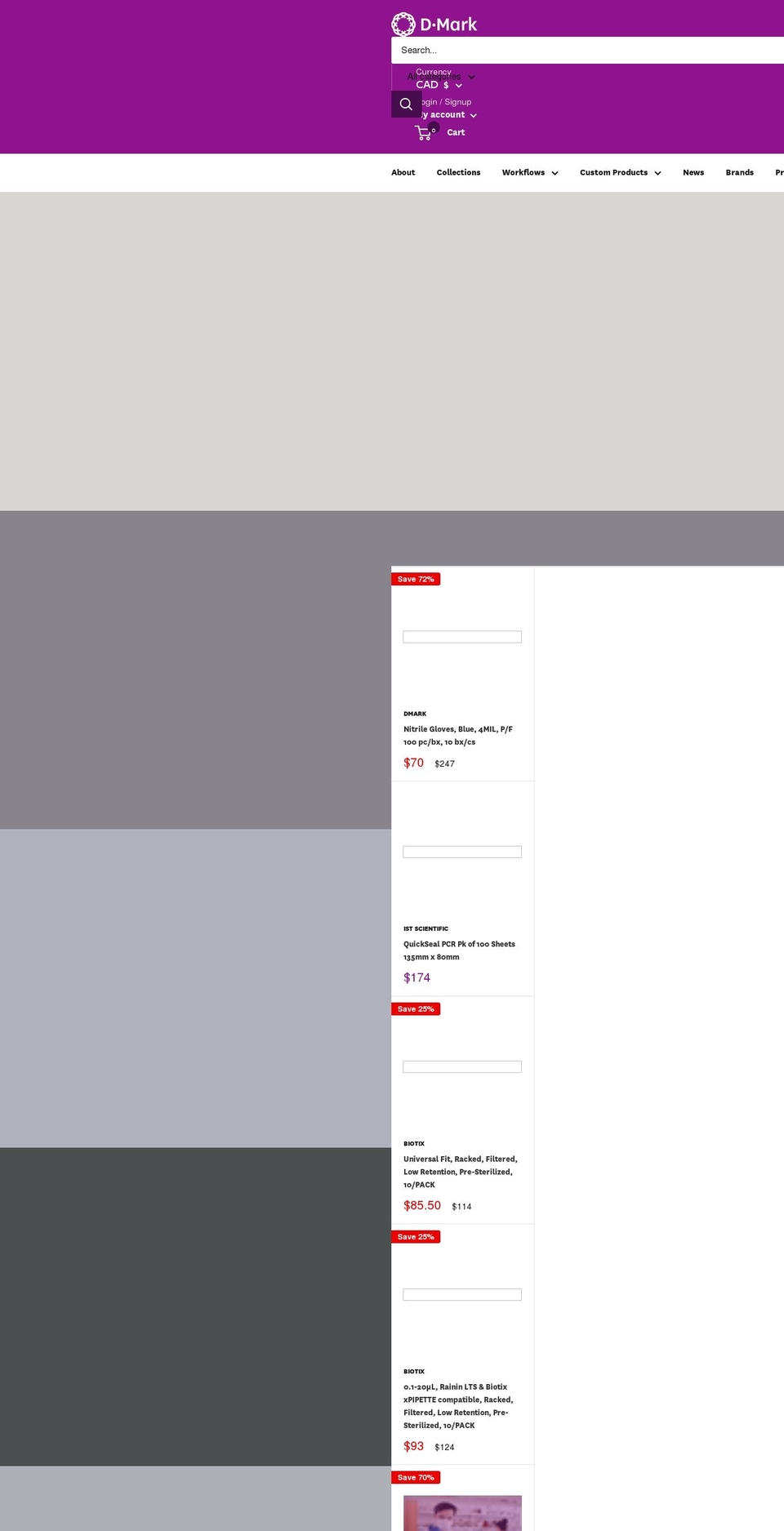 dmarkbio.com shopify website screenshot