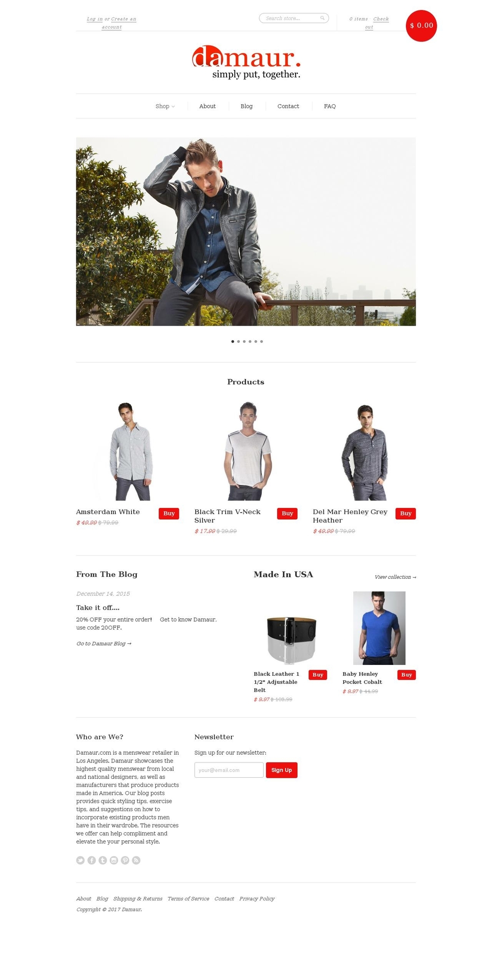 dmaur.com shopify website screenshot