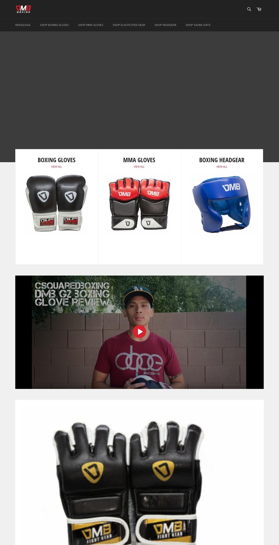 dmbboxing.com — Shopify storefront screenshot