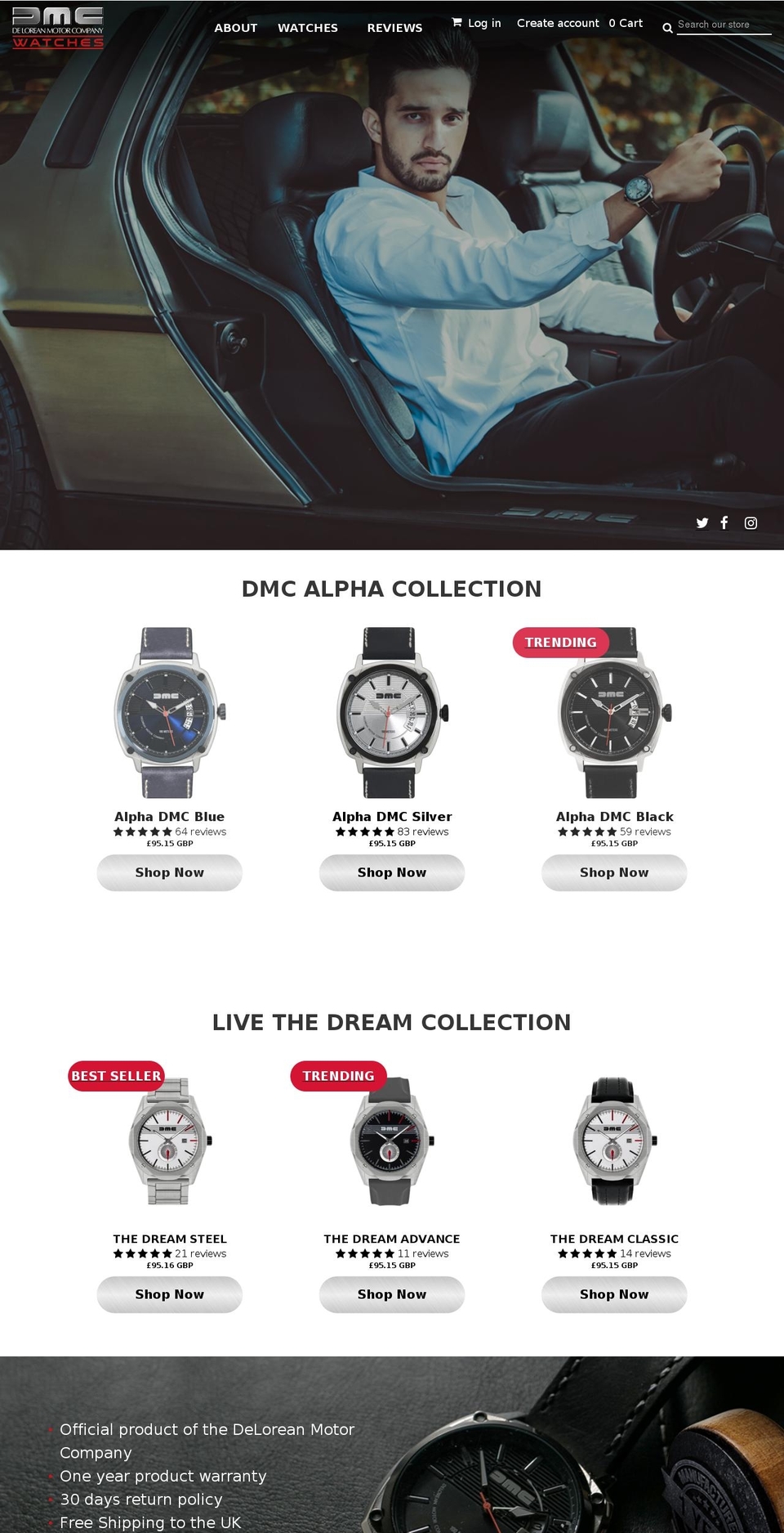 dmc-watch.com — Shopify storefront screenshot