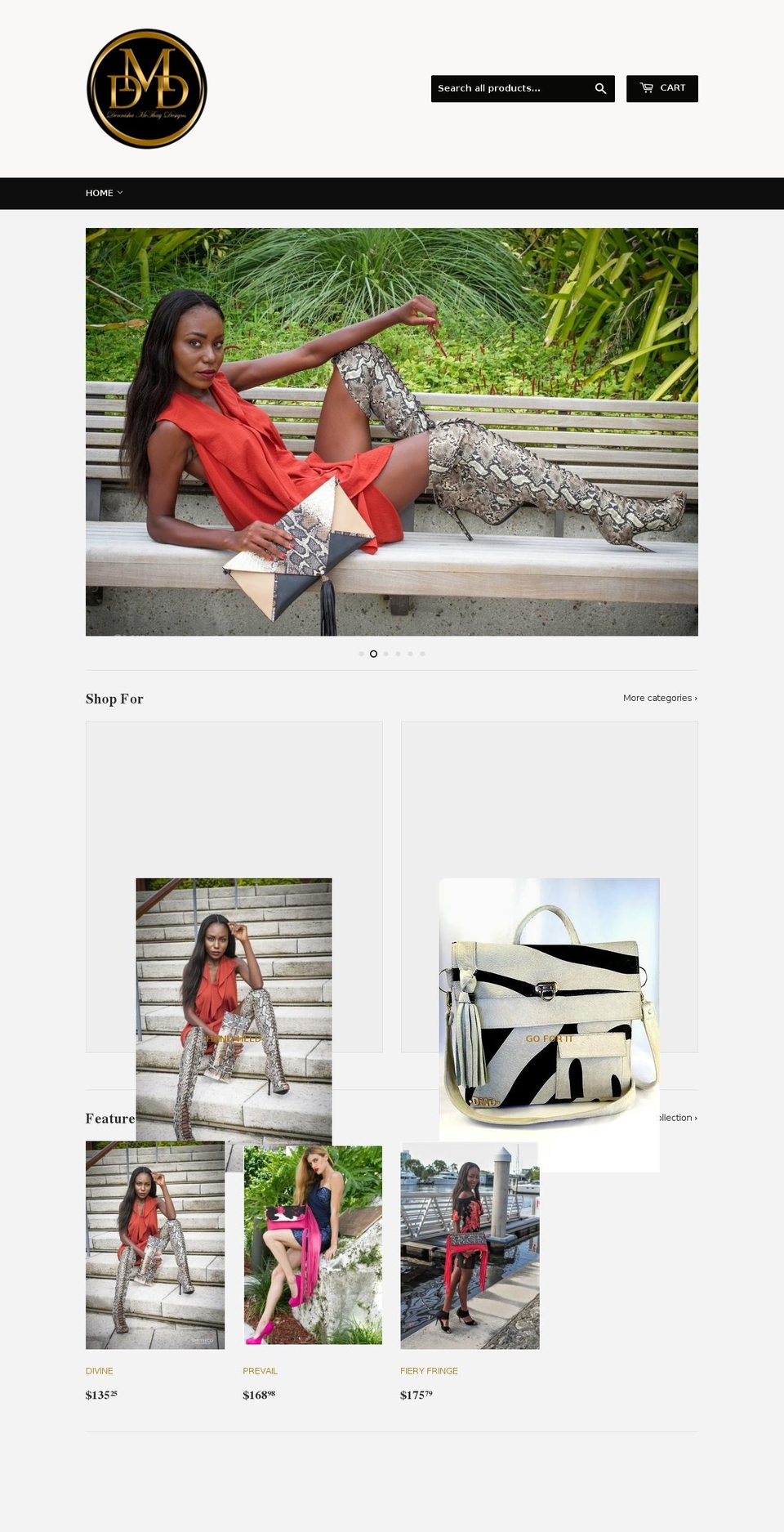 dmdesigns.biz shopify website screenshot