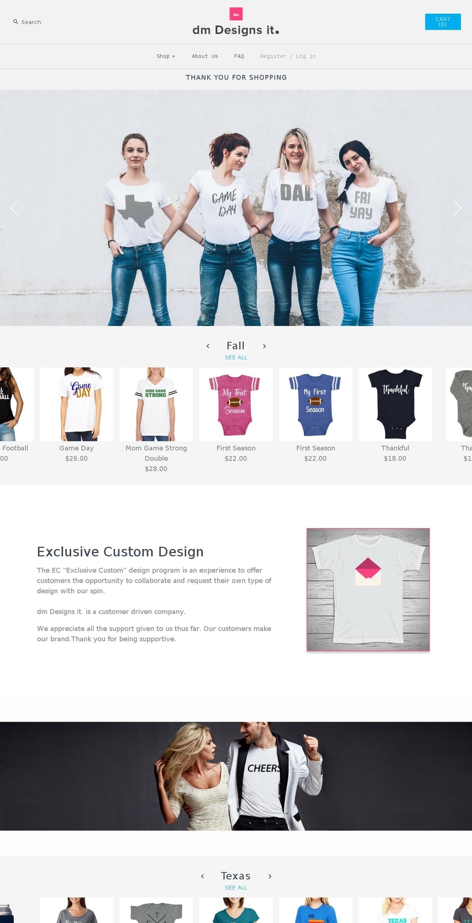 dmdesignsit.com — Shopify storefront screenshot