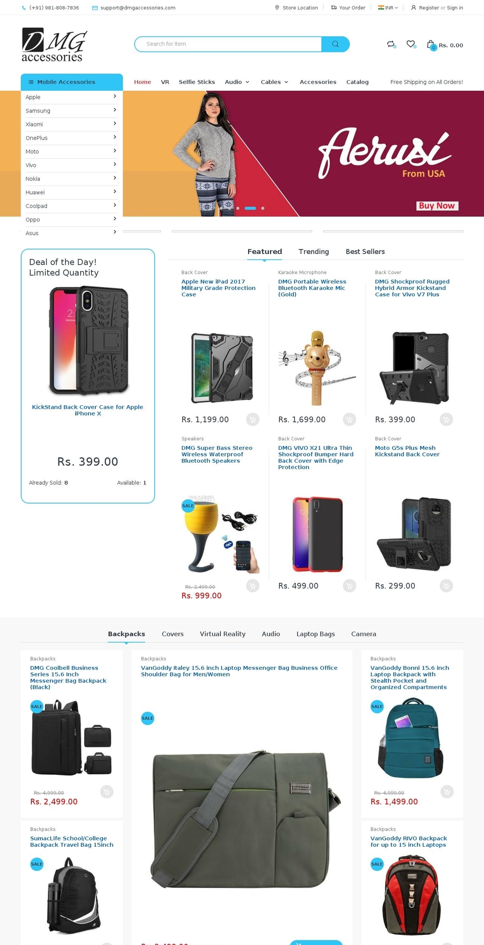 ELECTRO - GADGETS \u0026 DIGITAL RESPONSIVE SHOPIFY TH Shopify theme site example dmgaccessories.com