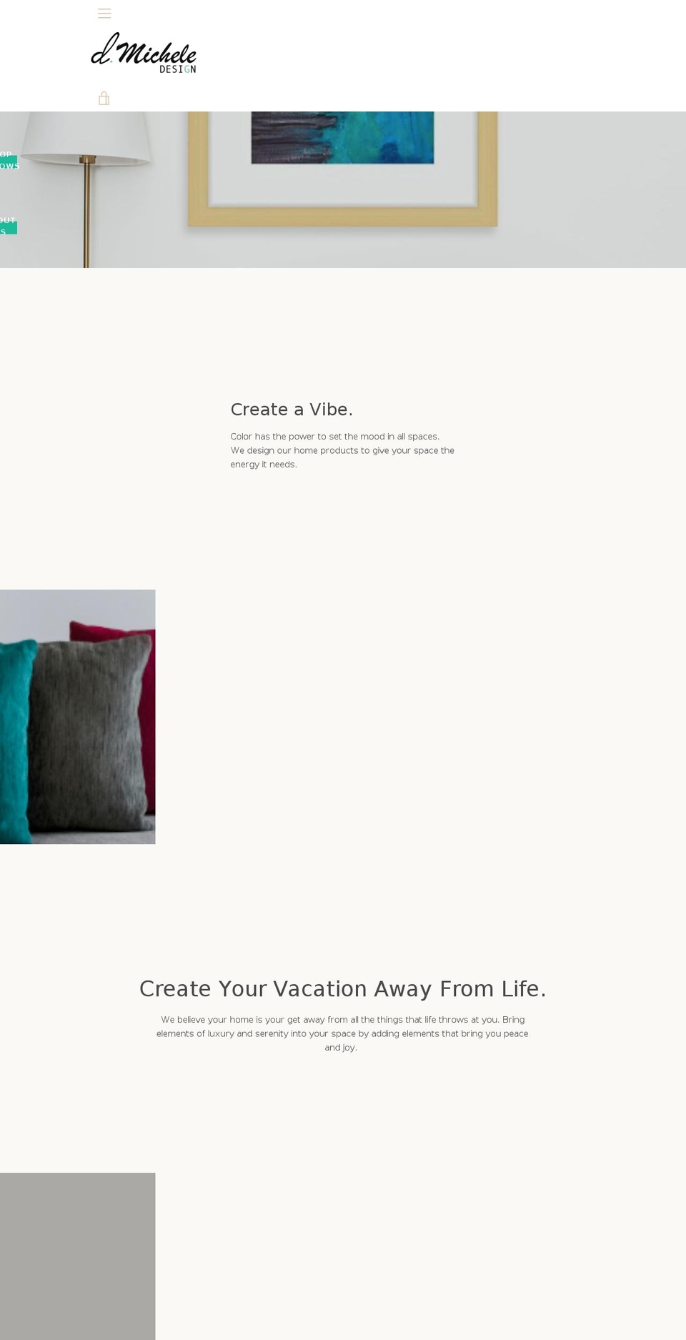 dmicheledesign.com — Shopify storefront screenshot