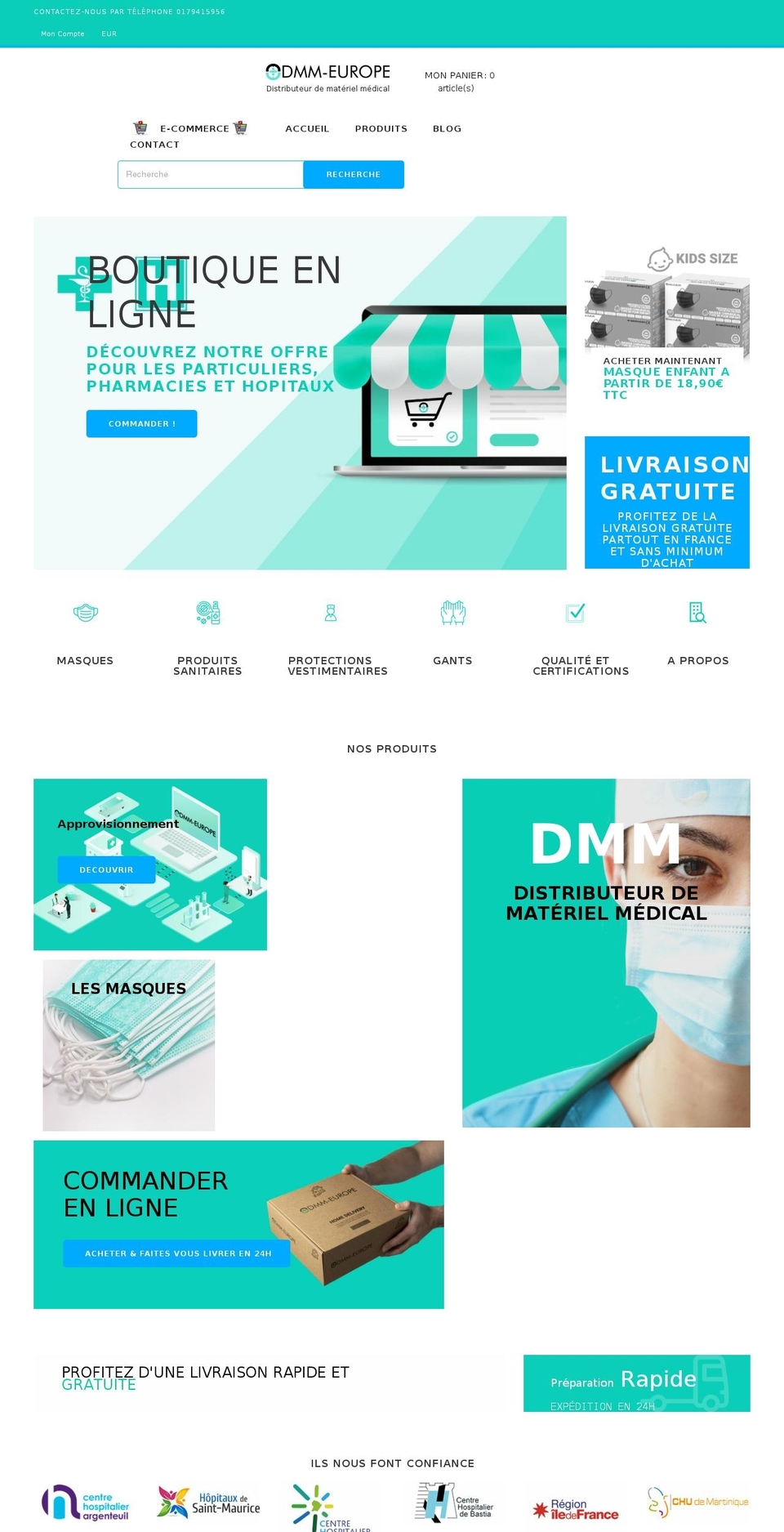 dmm-europe.com shopify website screenshot