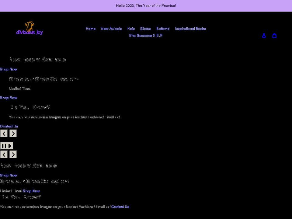 dmodestjoy.com shopify website screenshot