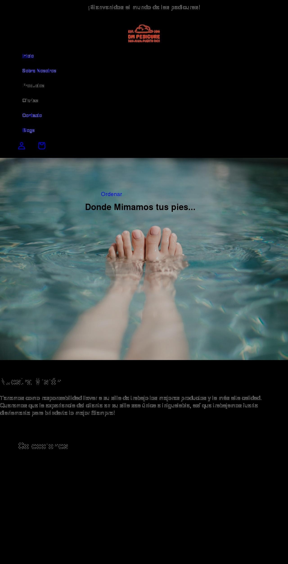 dmpedicure.com shopify website screenshot