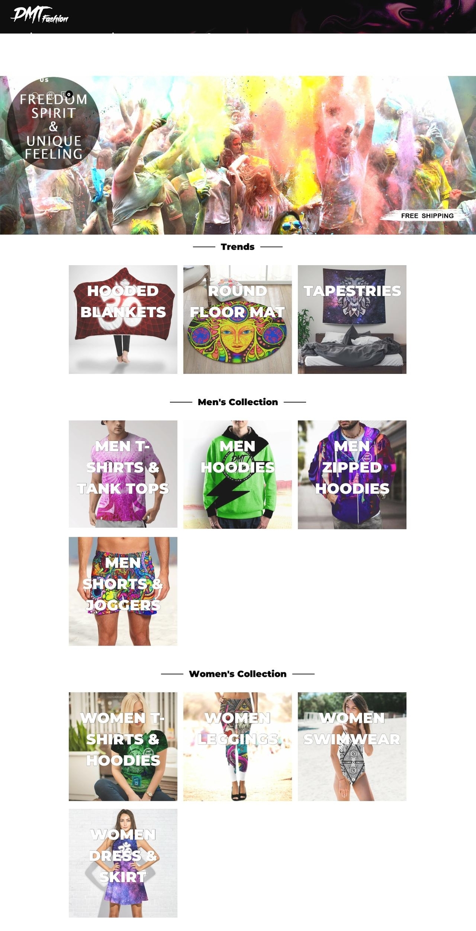 dmtfashion.com shopify website screenshot