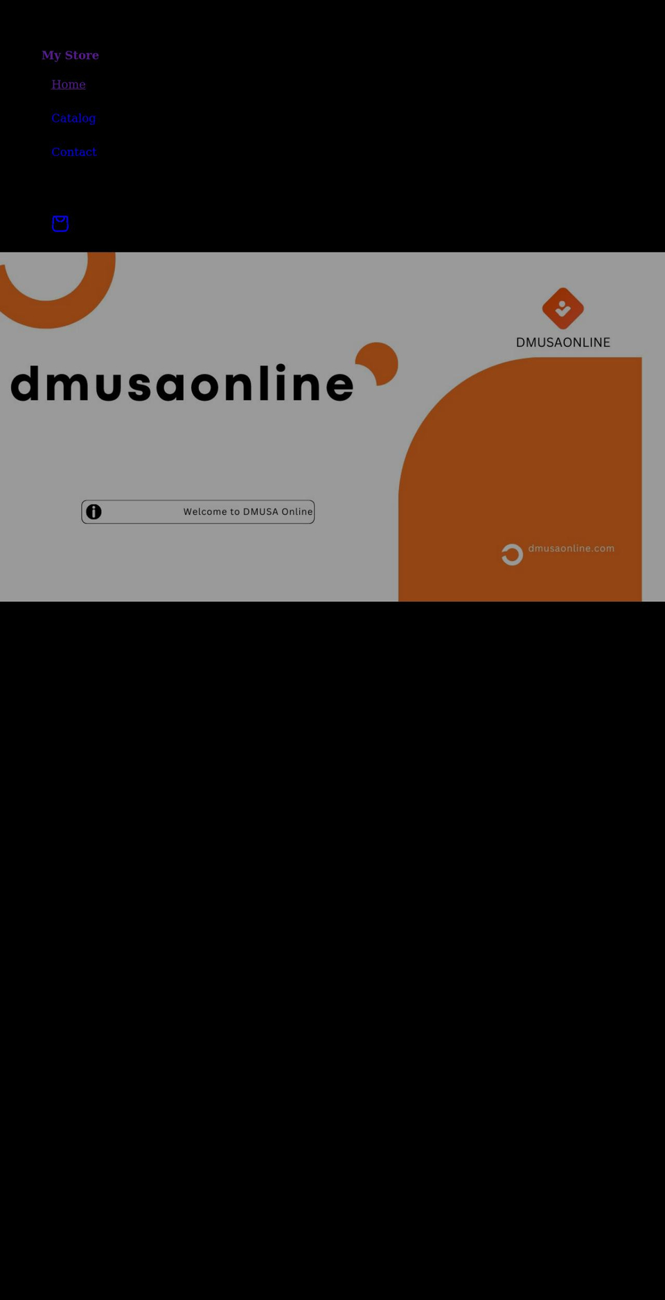 dmusaonline.com shopify website screenshot