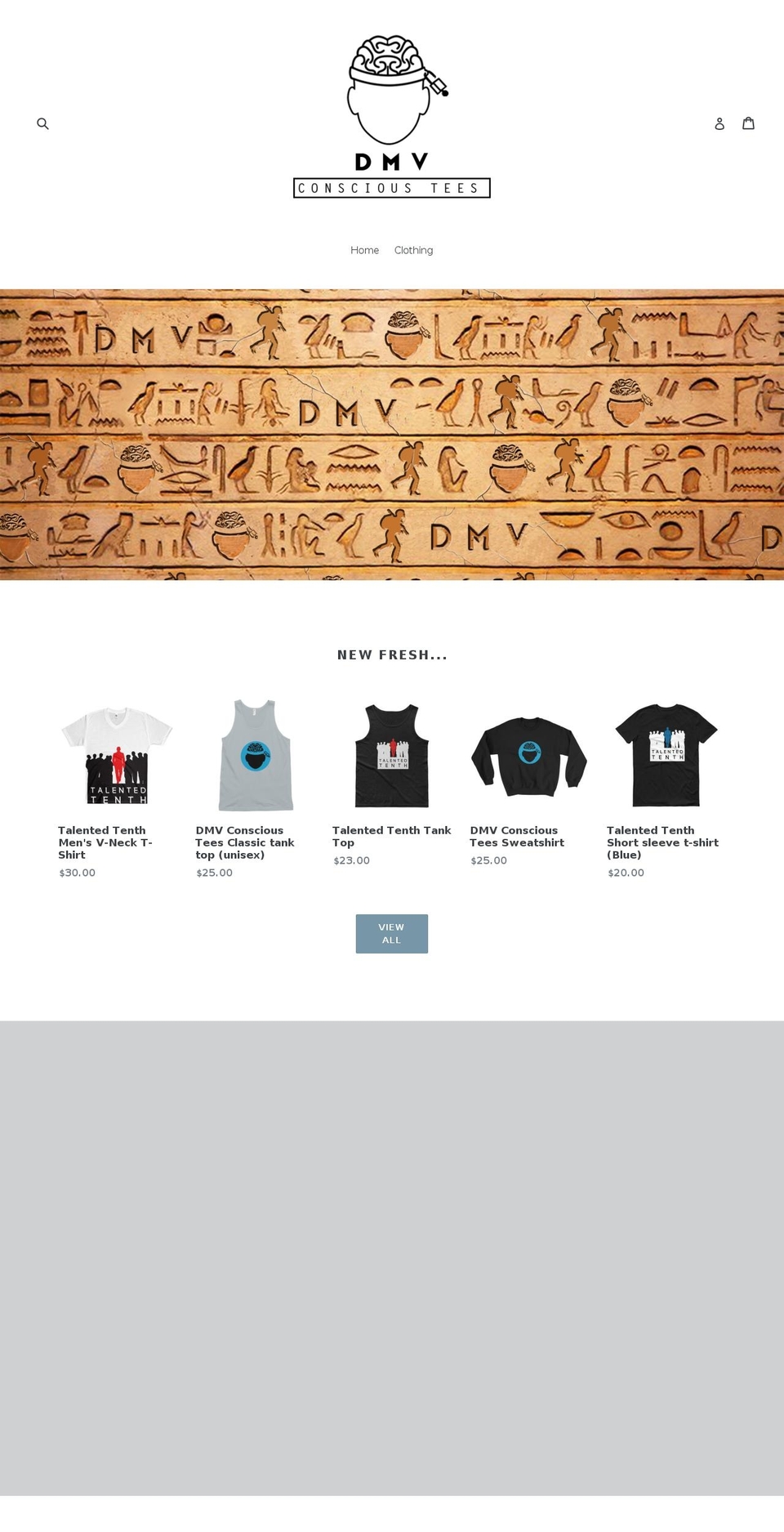 dmvconscioustees.com shopify website screenshot