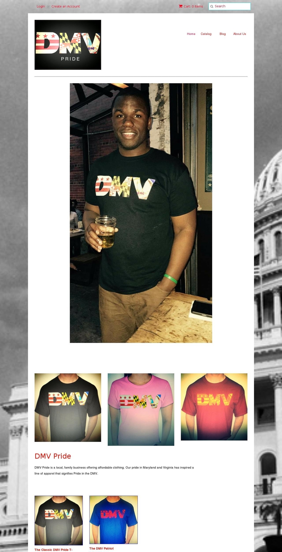 dmvpride.net shopify website screenshot