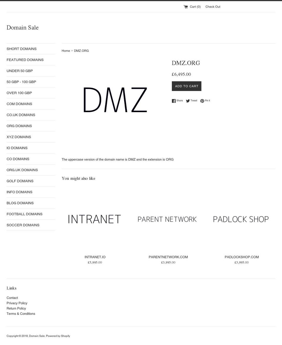 dmz.org shopify website screenshot