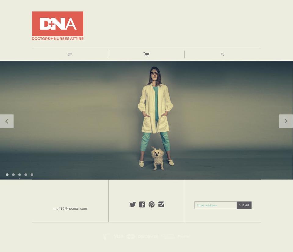 dna-scrubs.com shopify website screenshot