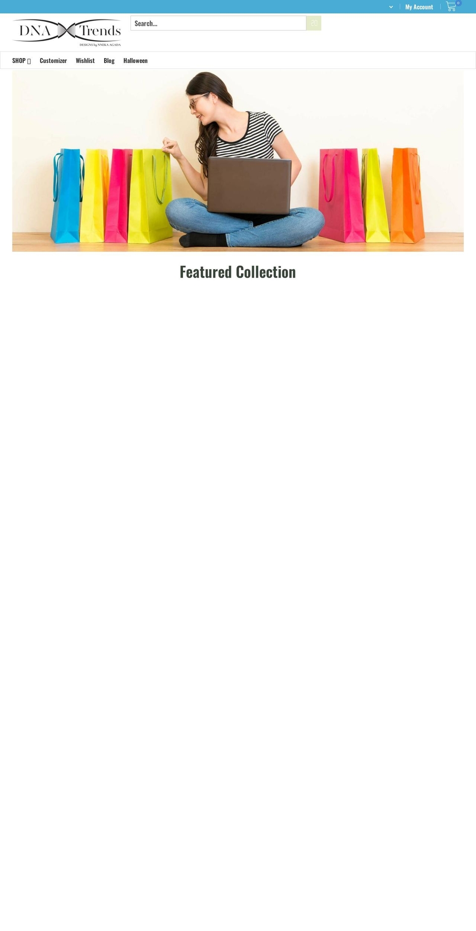 dna-trends.com — Shopify storefront screenshot