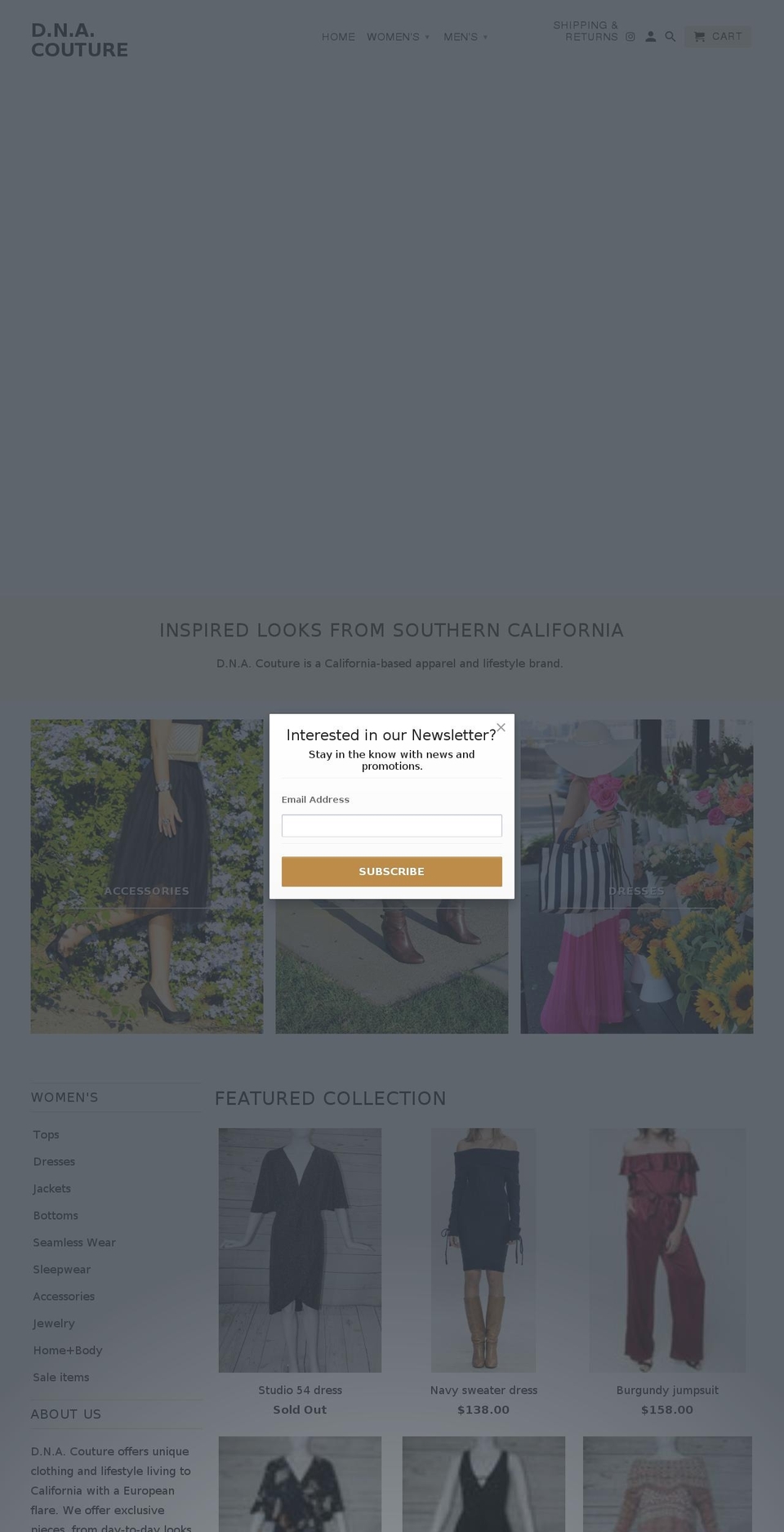 dnacoutureboutiqueoc.com shopify website screenshot
