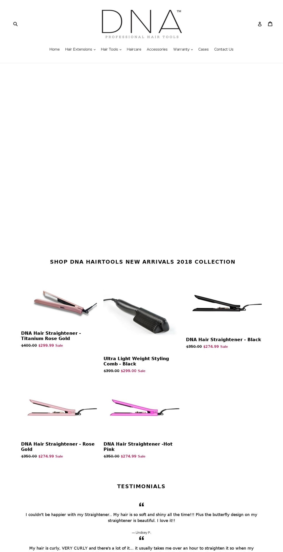 dnahairtools.com shopify website screenshot