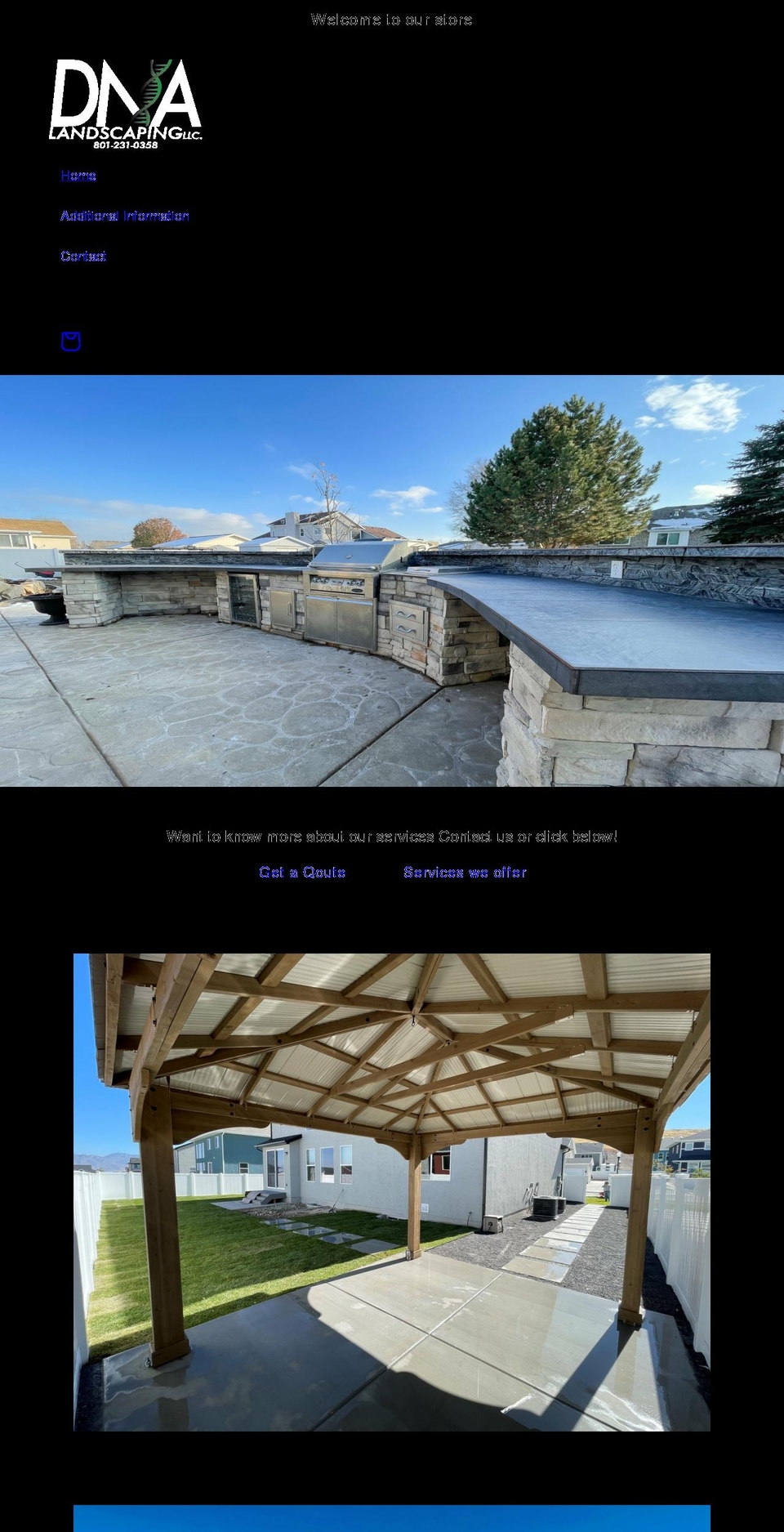 dnalandscapingllc.com shopify website screenshot