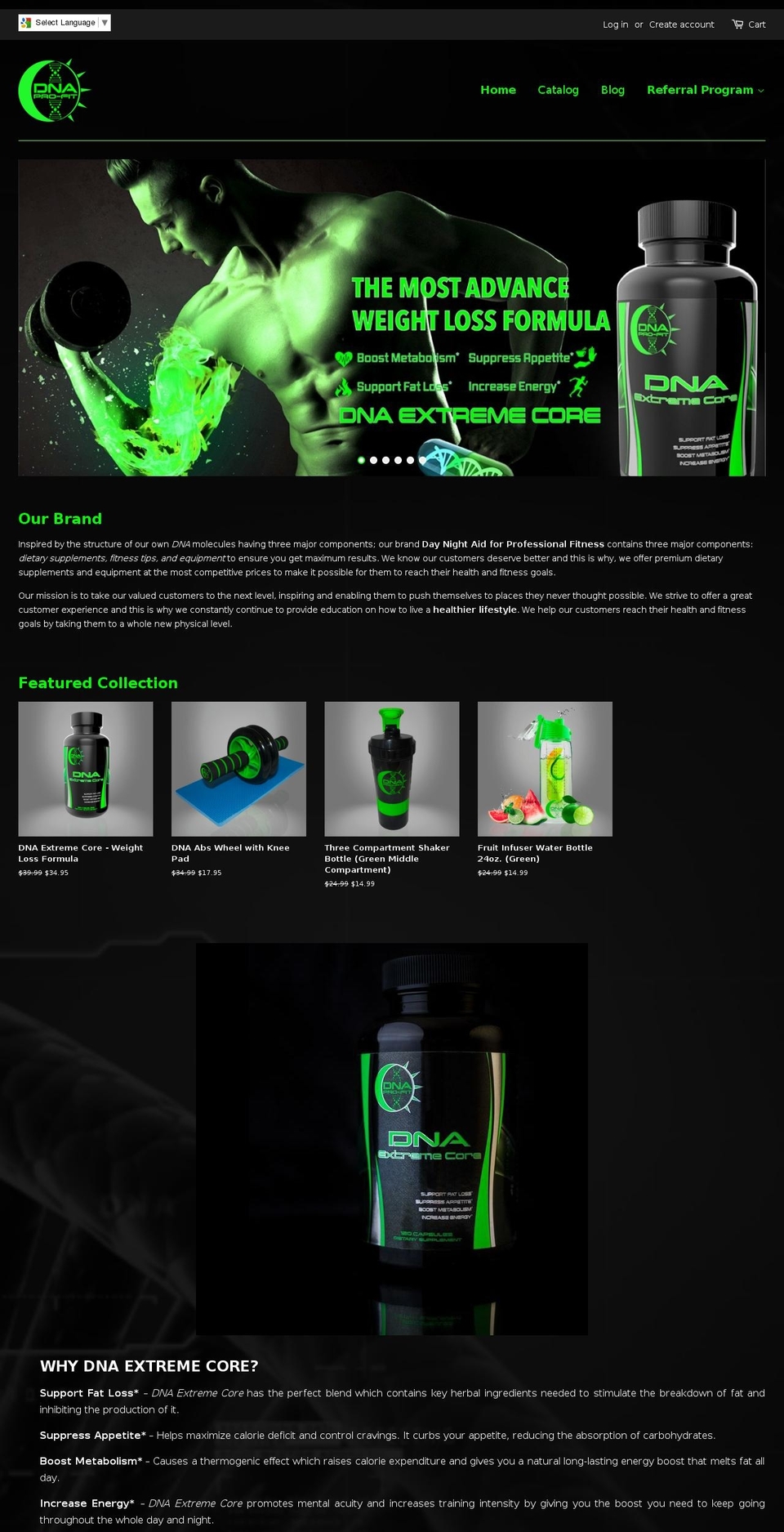 dnaprofit.com shopify website screenshot