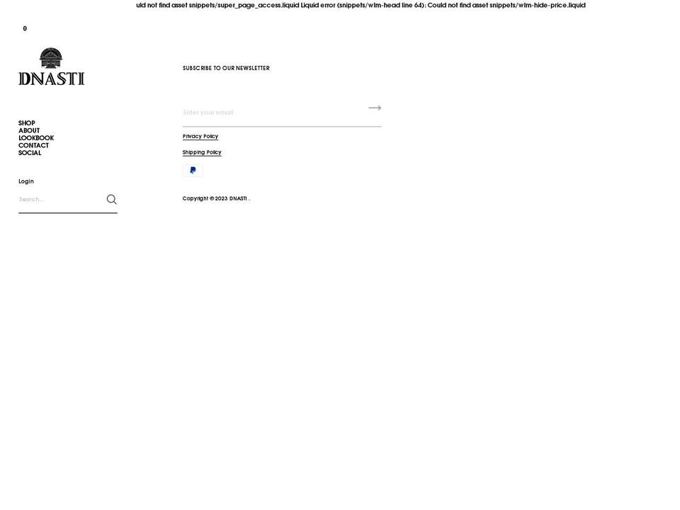 dnasti.com shopify website screenshot