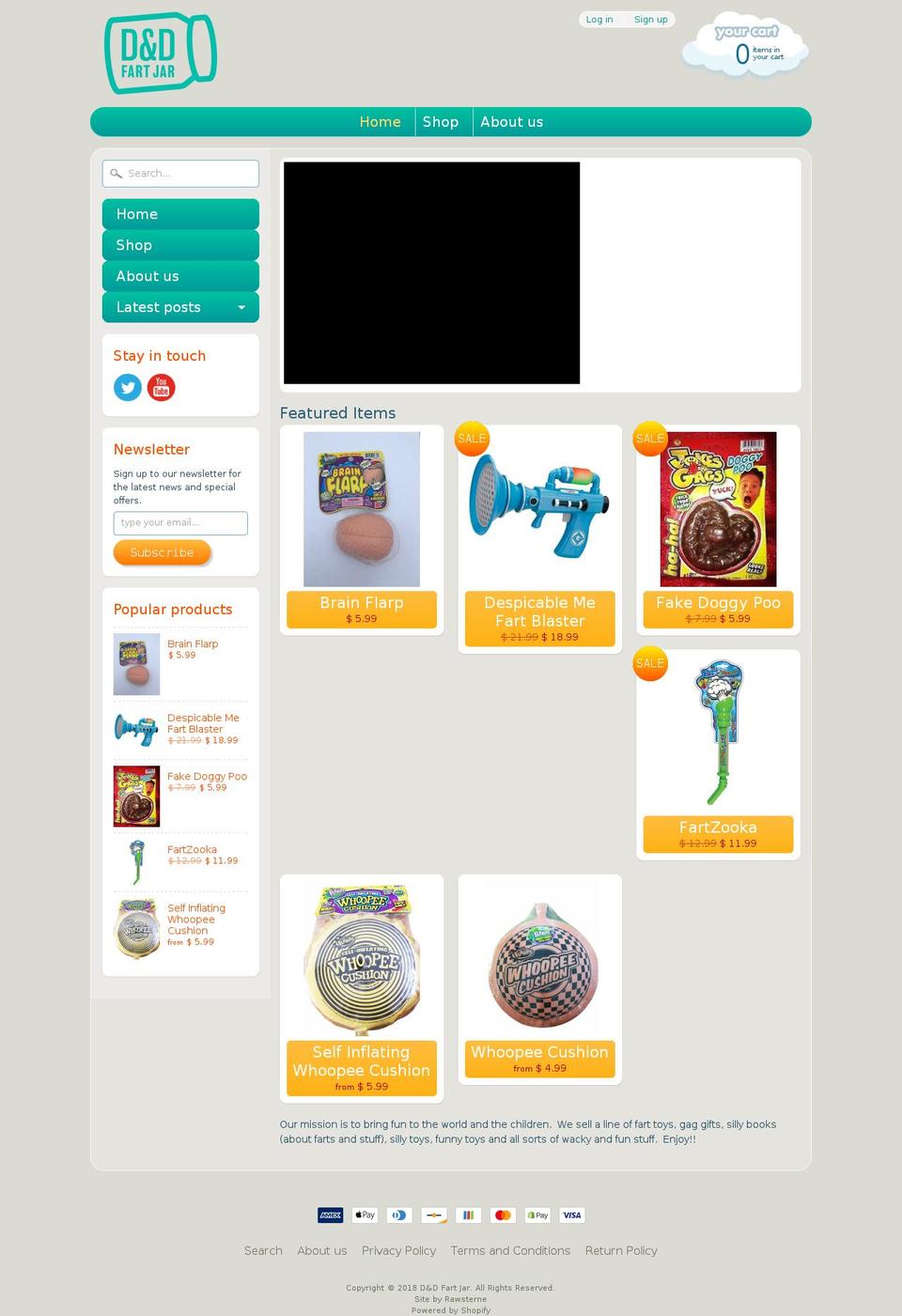 dndfartjar.com — Shopify storefront screenshot