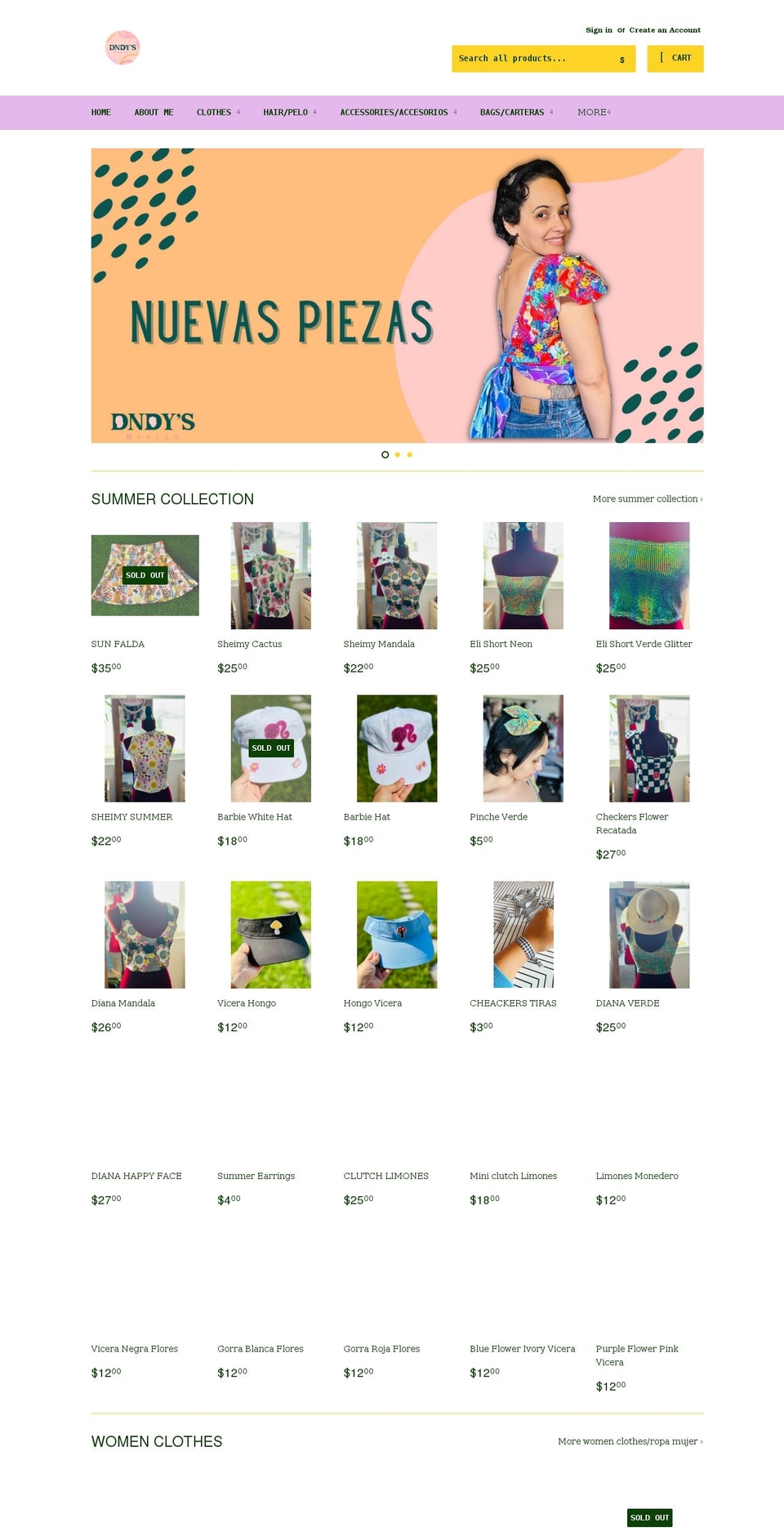 dndysdesign.com shopify website screenshot
