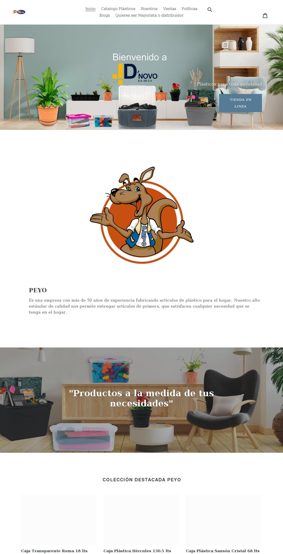 dnovo.com.mx shopify website screenshot