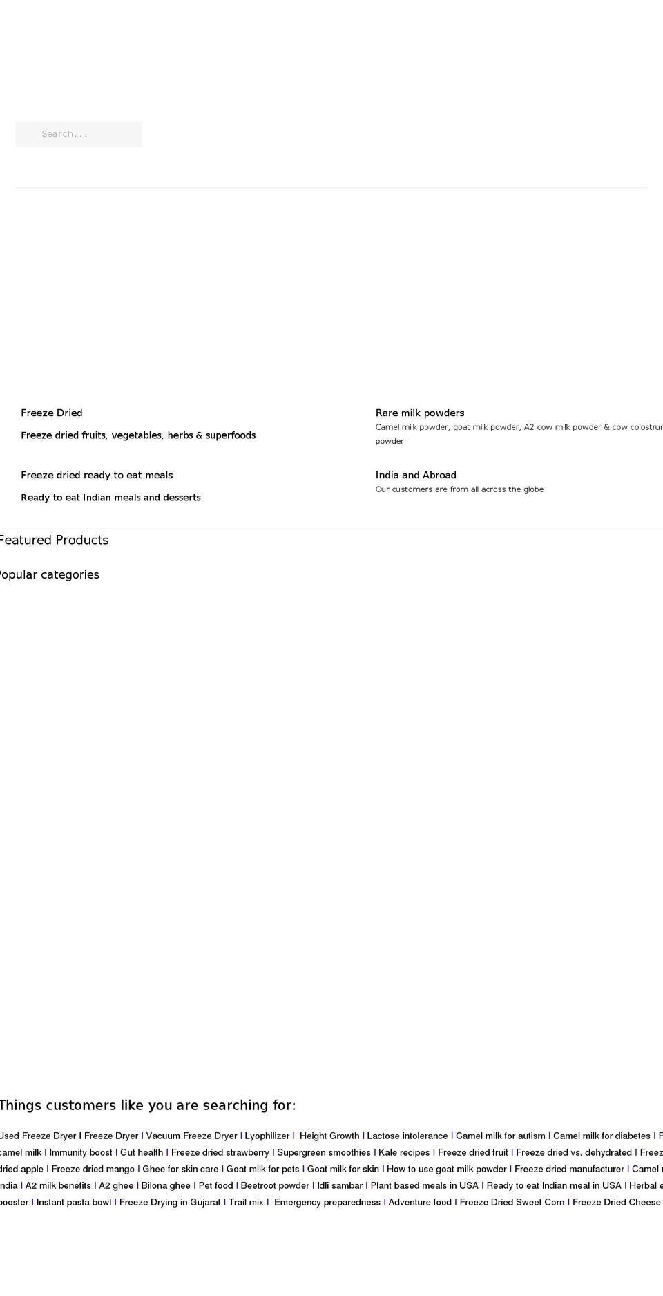 dnsglobalfoods.com — Shopify storefront screenshot