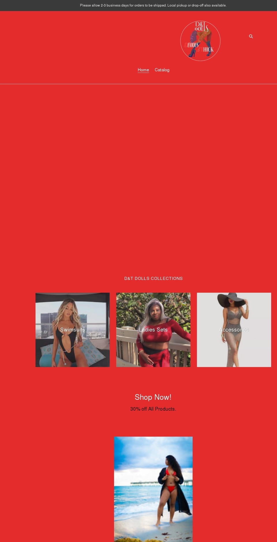 dntdolls.com shopify website screenshot