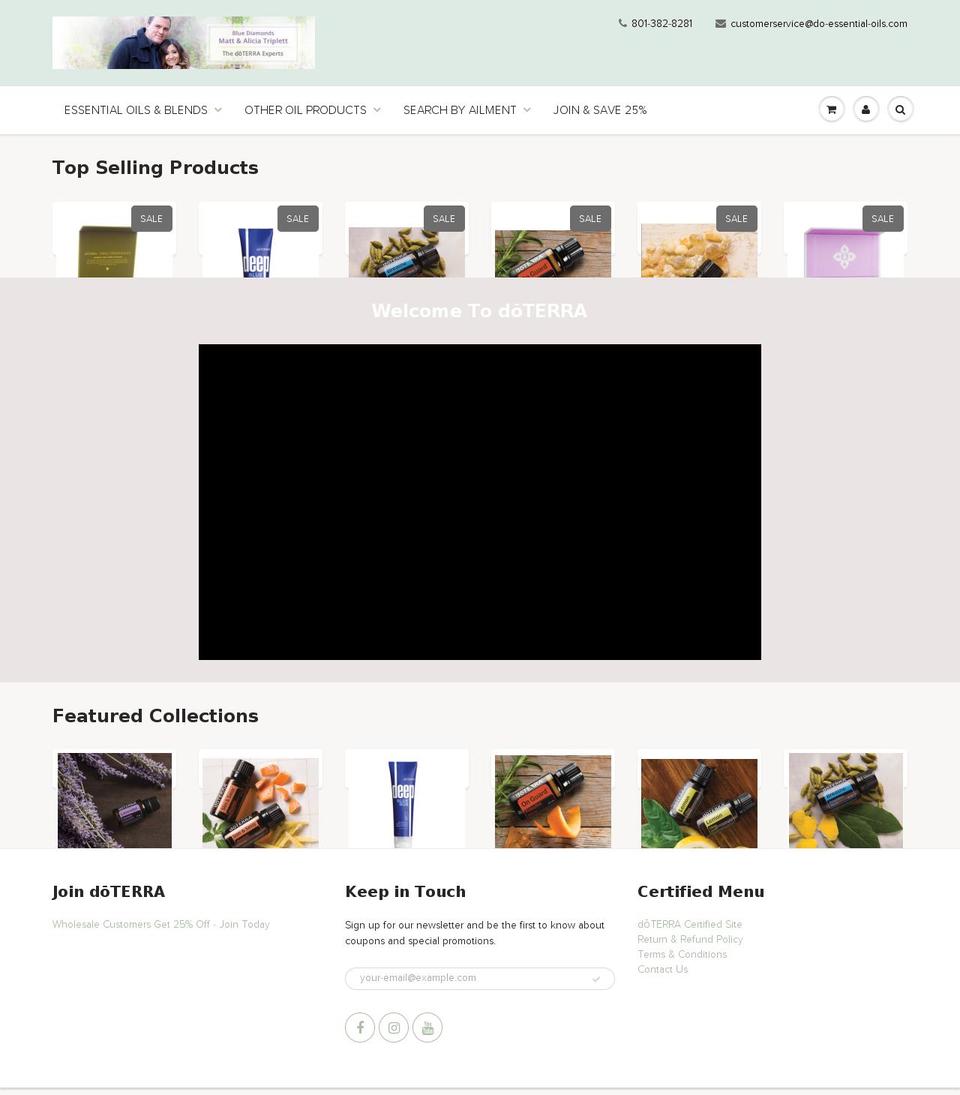 do-essential-oils.com — Shopify storefront screenshot