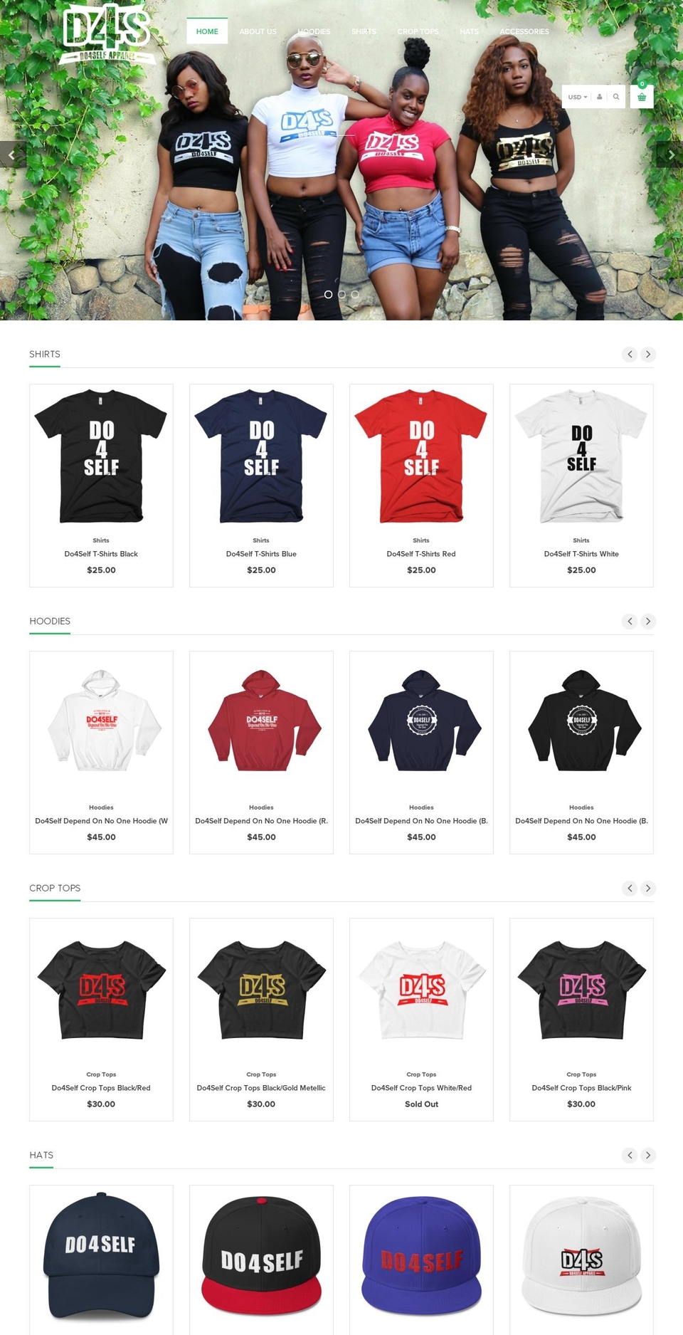 do4selfapparel.com — Shopify storefront screenshot