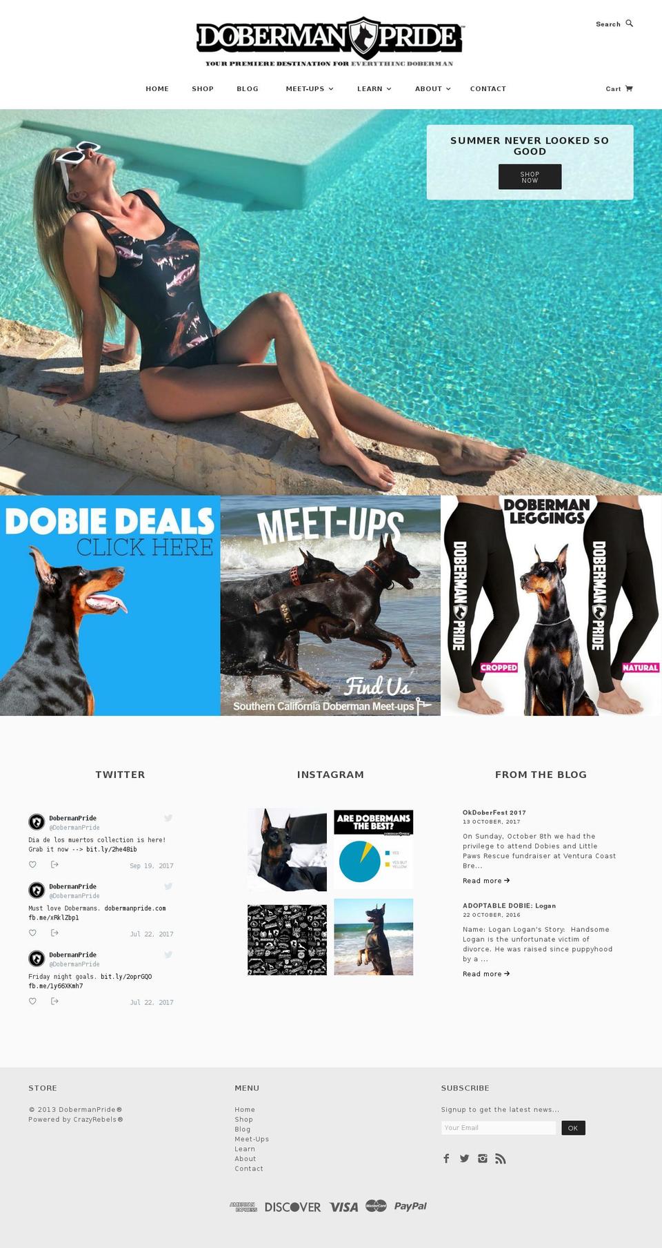 dobermanpinscher.dog shopify website screenshot