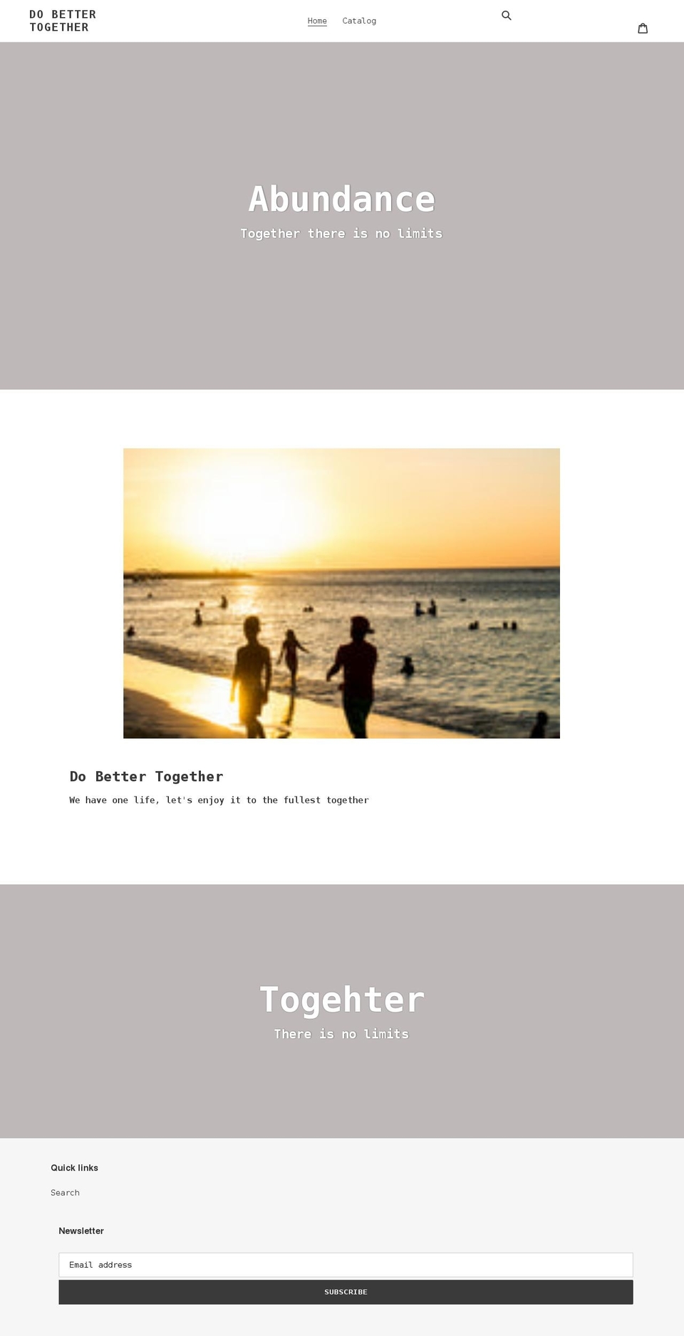dobetter2gether.com shopify website screenshot