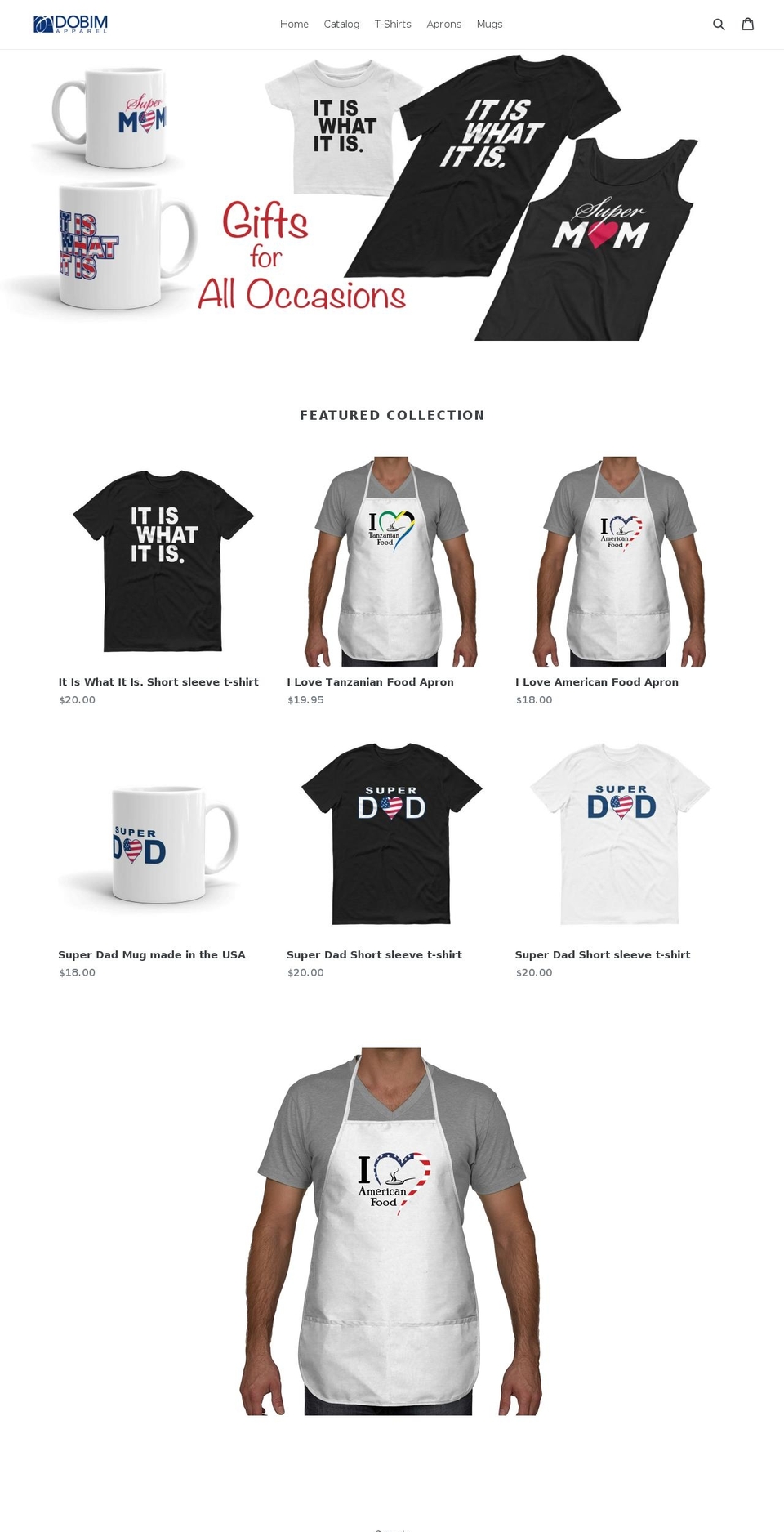 dobimapparel.com — Shopify storefront screenshot