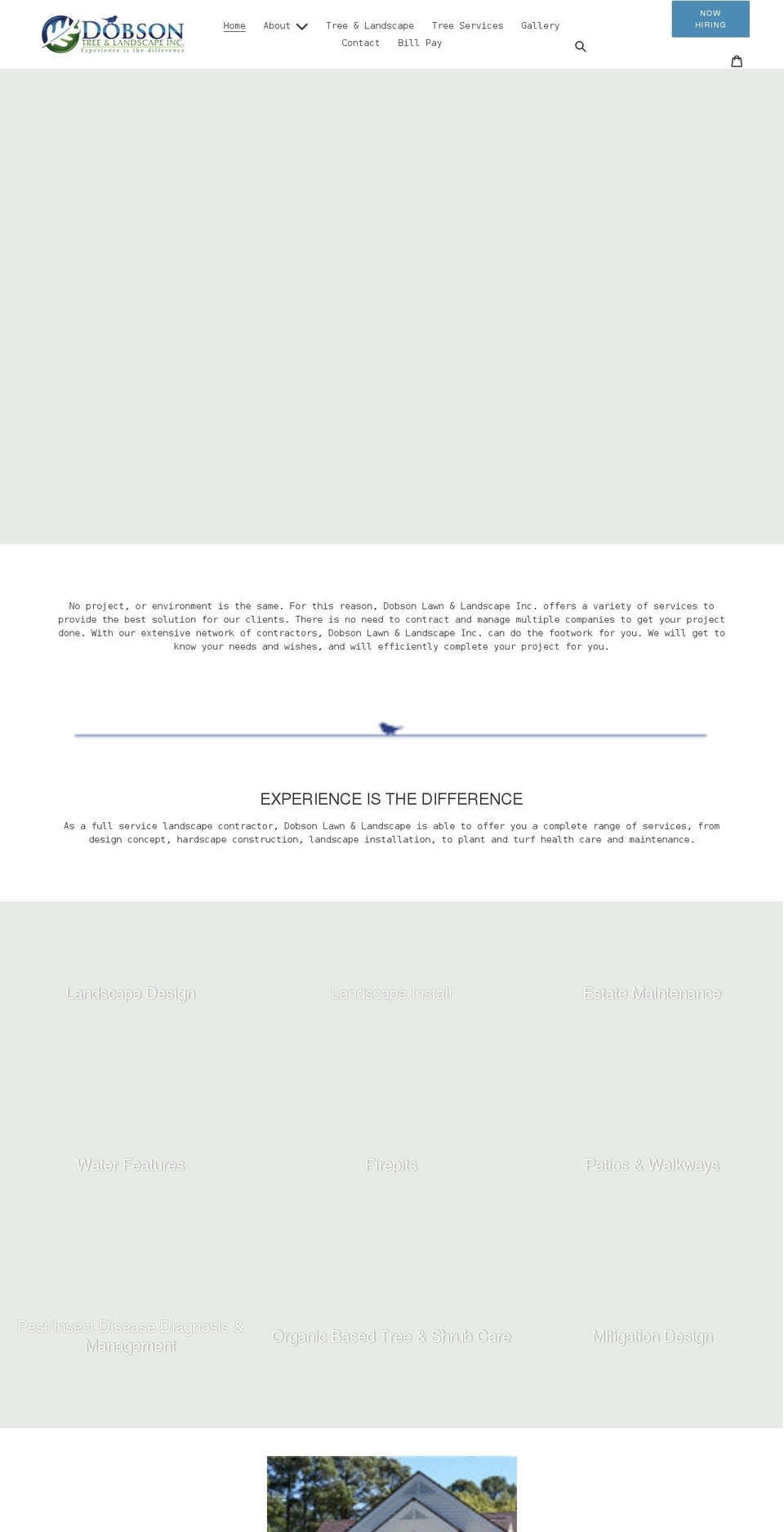 dobsonlandscape.com shopify website screenshot