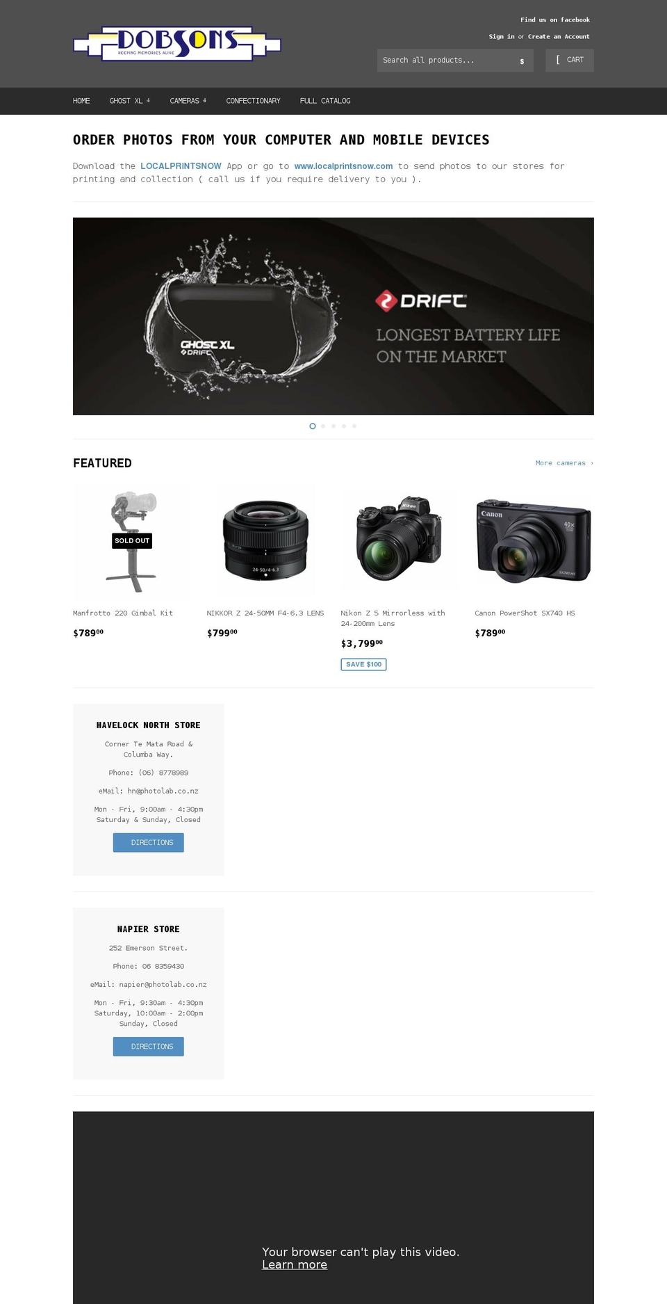 dobsons.photo shopify website screenshot