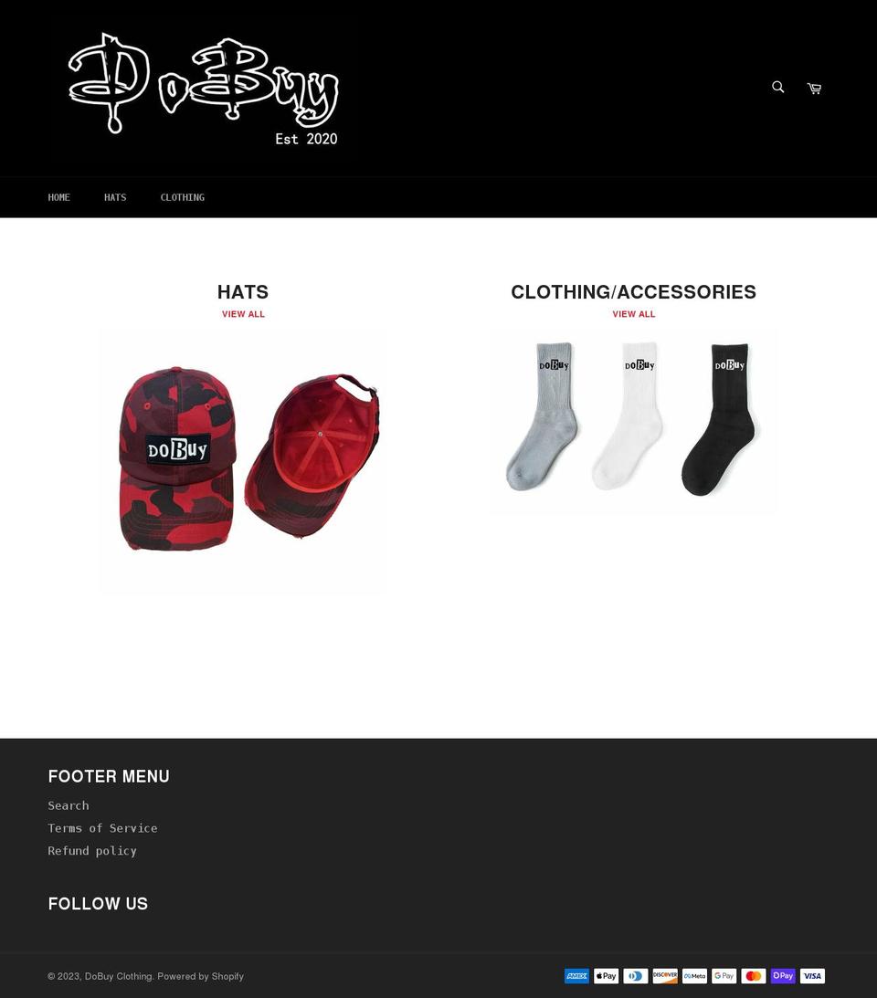 dobuyclothing.com shopify website screenshot