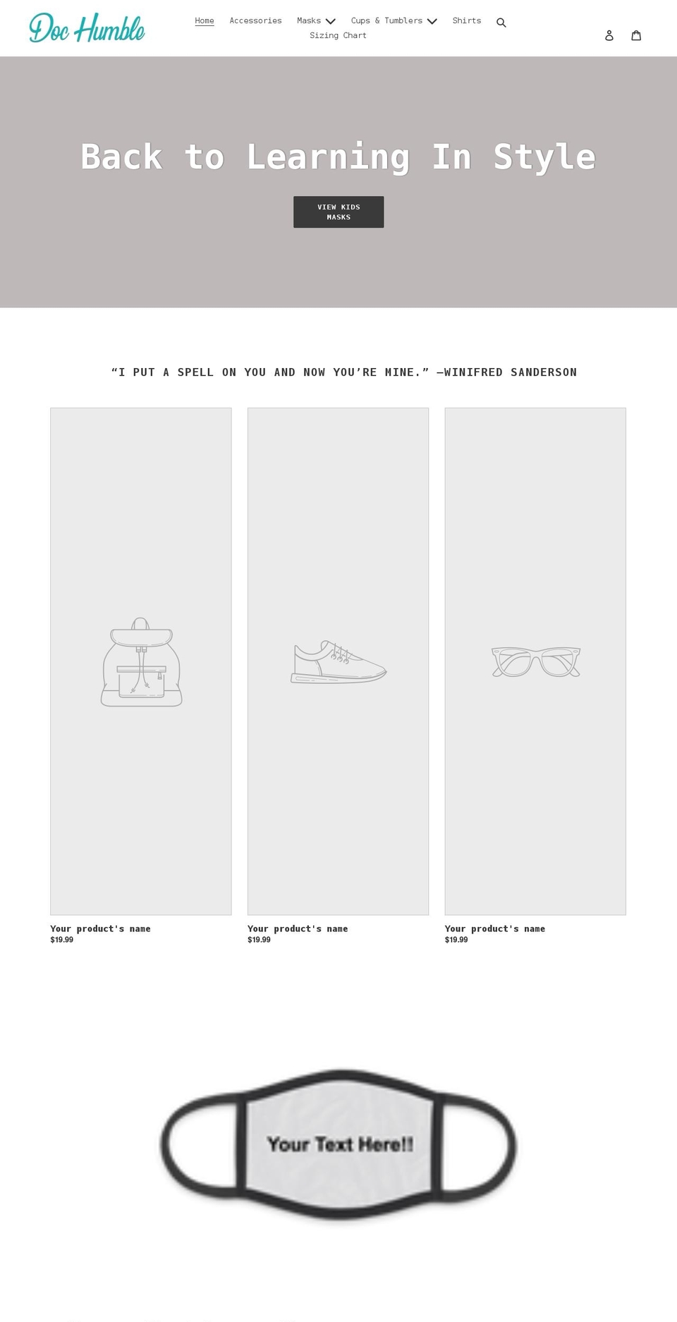 dochumble.com shopify website screenshot