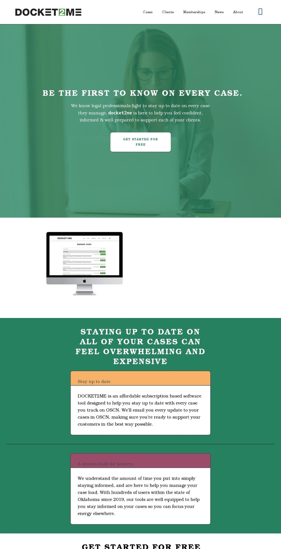 docket2me.com shopify website screenshot