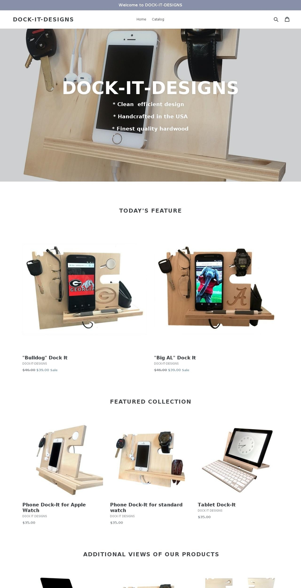 dockitdesigns.com — Shopify storefront screenshot