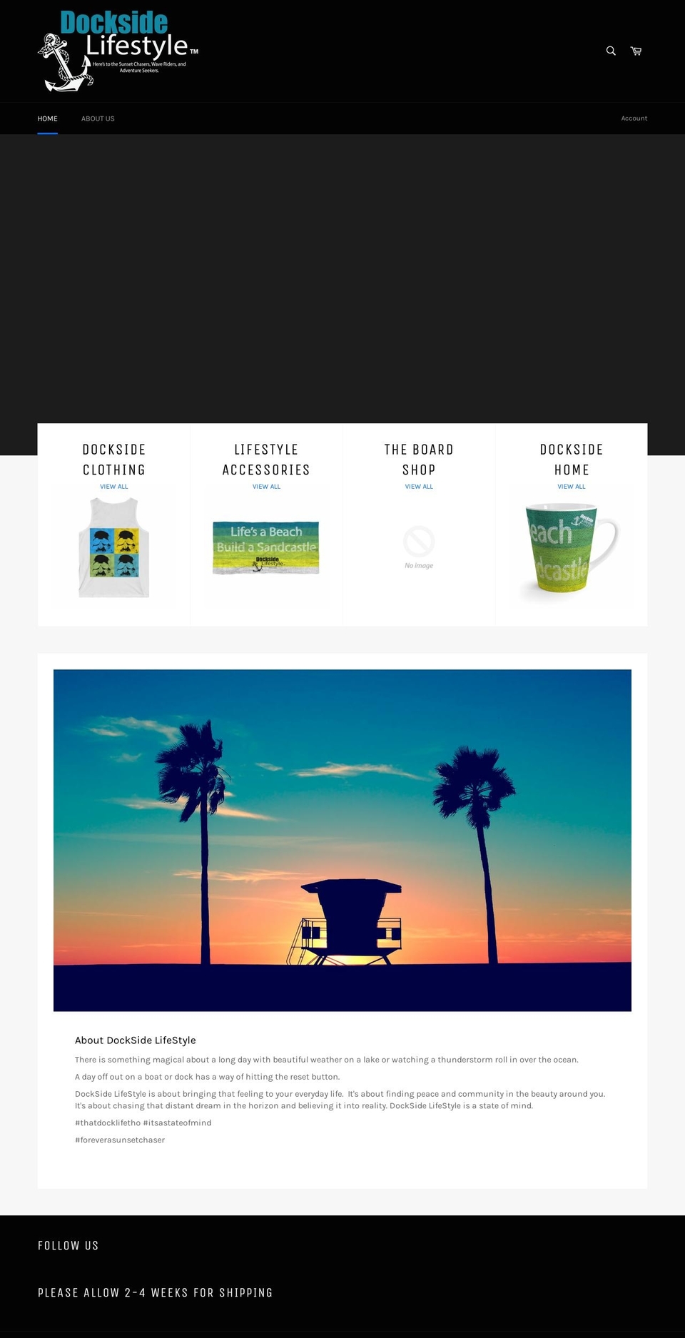 docksidelifestylecompany.com shopify website screenshot