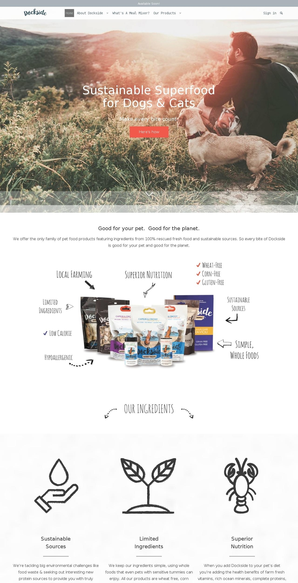 docksidepets.com shopify website screenshot