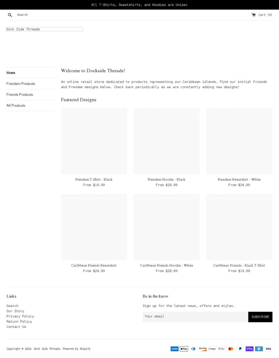 docksidethreads.com shopify website screenshot