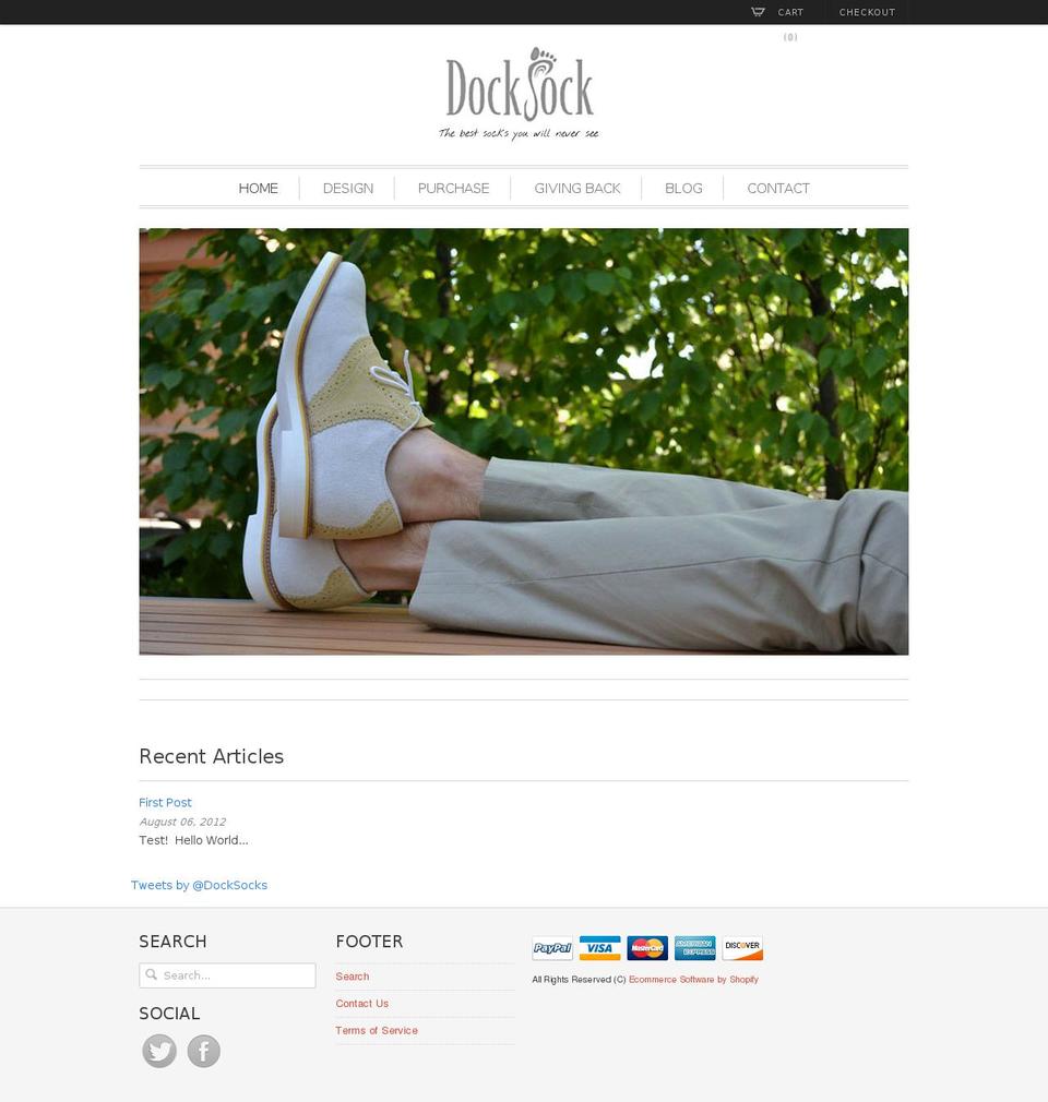 docksockshop.com shopify website screenshot