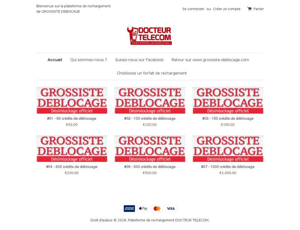 docteurtelecomshop.com shopify website screenshot