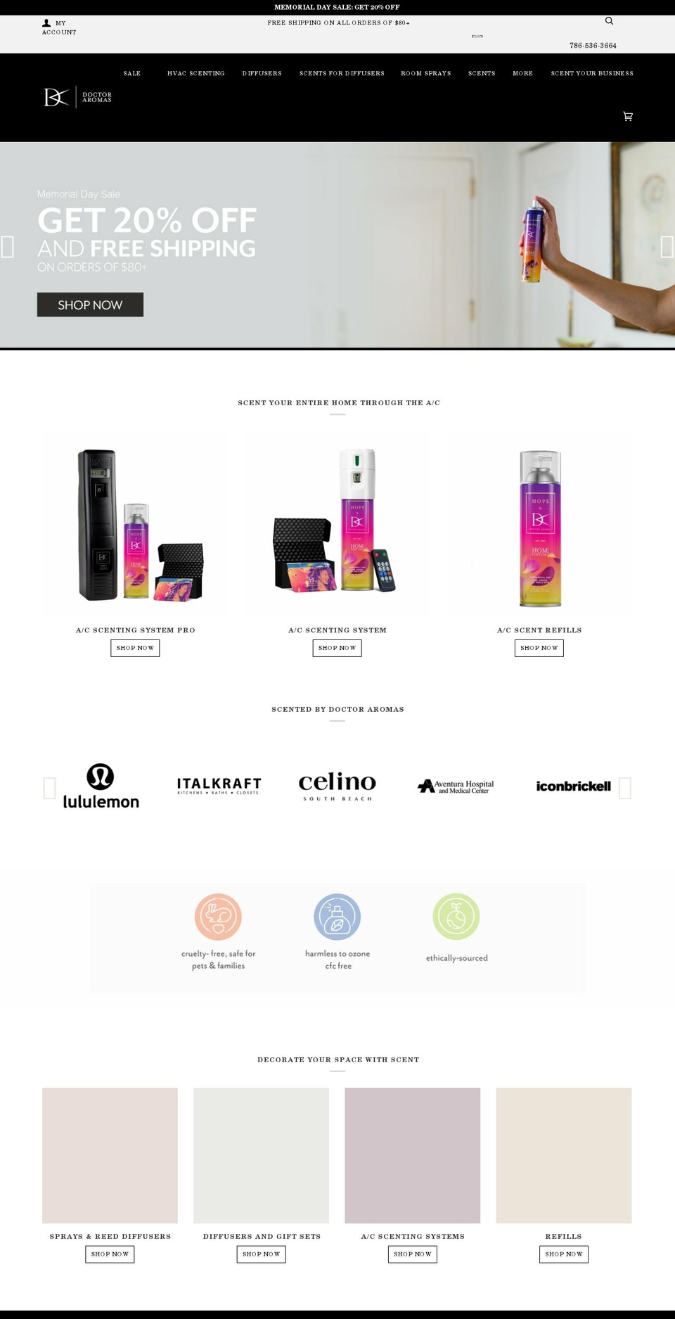 doctoraroma.com — Shopify storefront screenshot