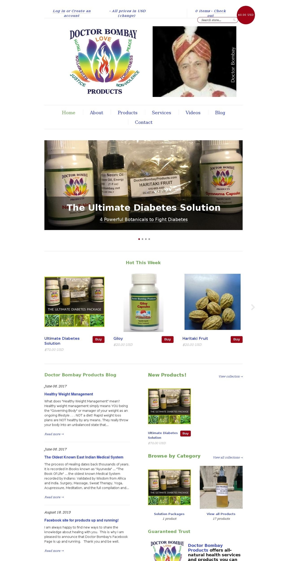 doctorbombaythehealer.com — Shopify storefront screenshot