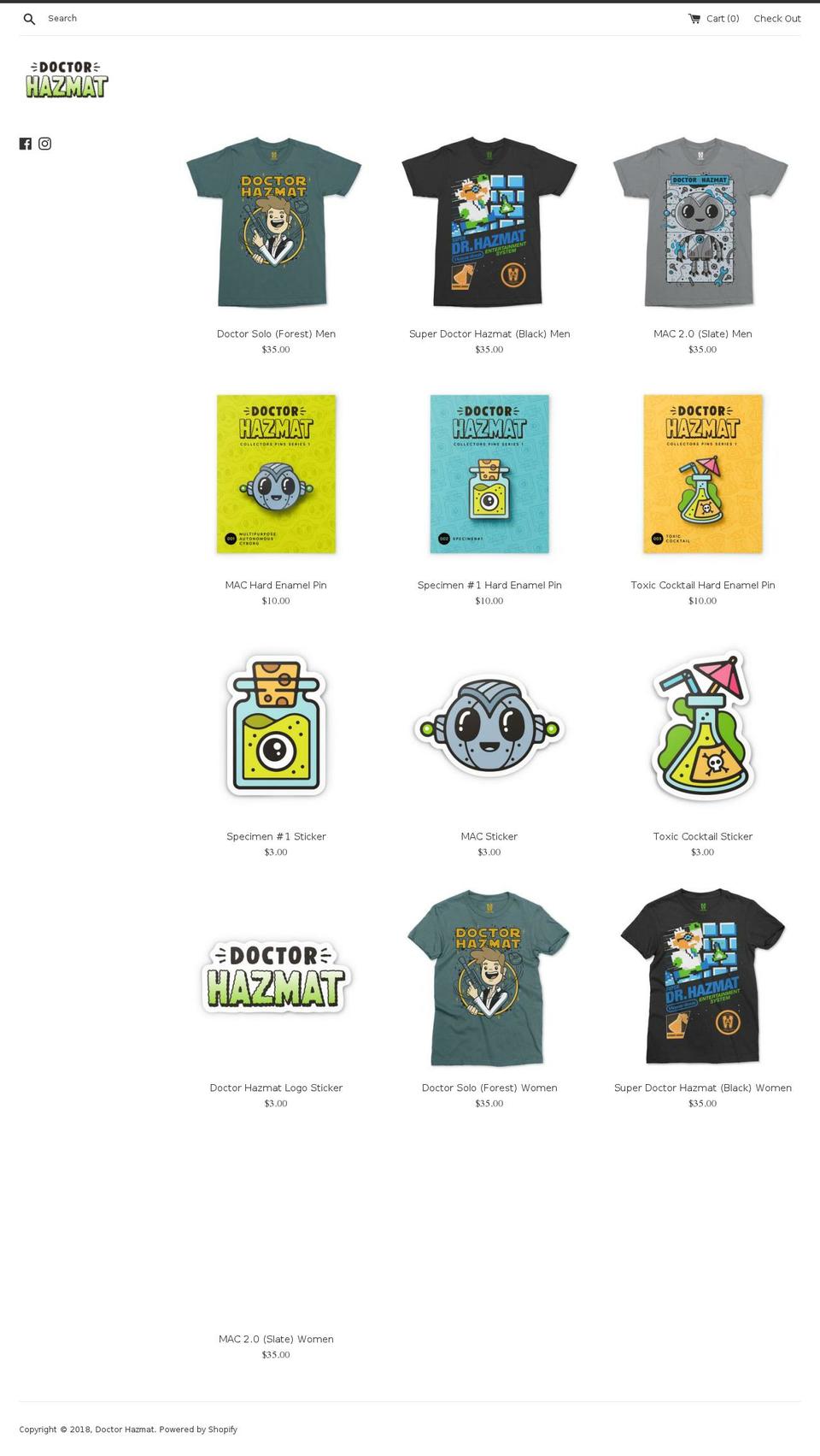 doctorhazmat.com — Shopify storefront screenshot