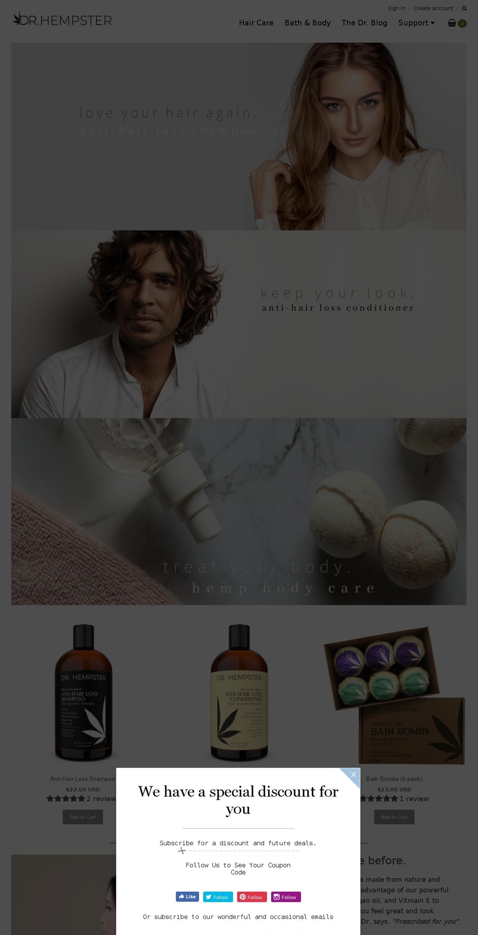 doctorhempster.com — Shopify storefront screenshot