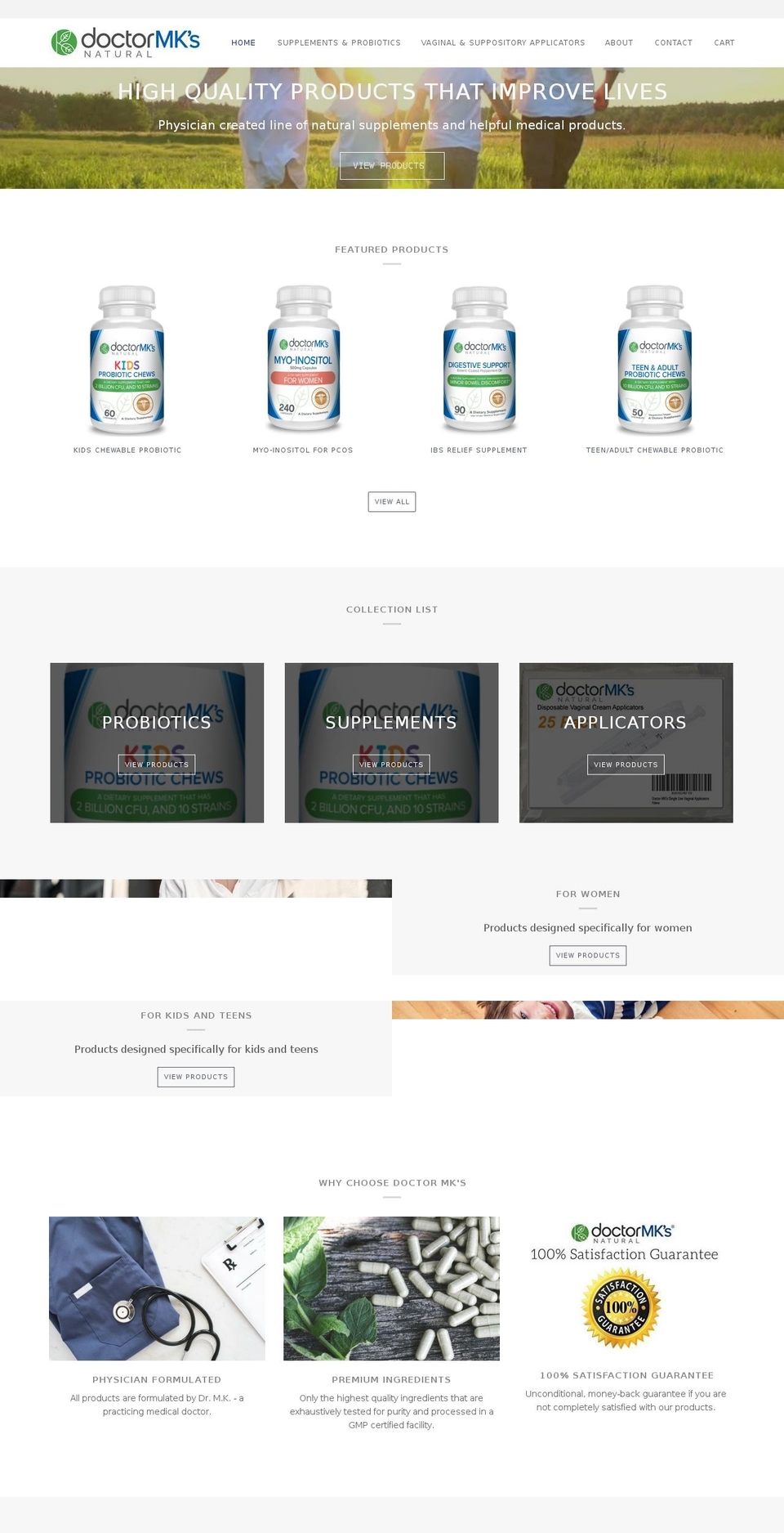 doctormksnatural.com shopify website screenshot