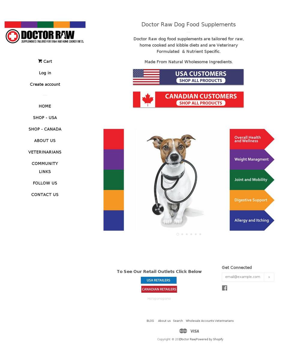 doctorraw.dog shopify website screenshot